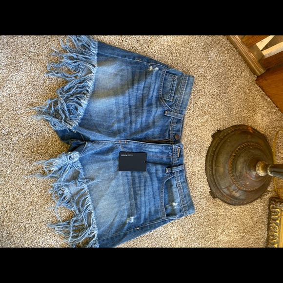 Fringe jean shorts high waisted - Picture 4 of 6
